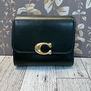 Coach Bandit Card Case wallet deep green full grain leather